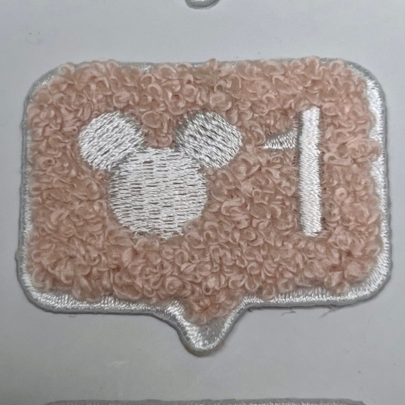 Disney Parks PATCHED Iron On Mickey Minnie Mouse Ears Patches Blush Pink White - Picture 11 of 16